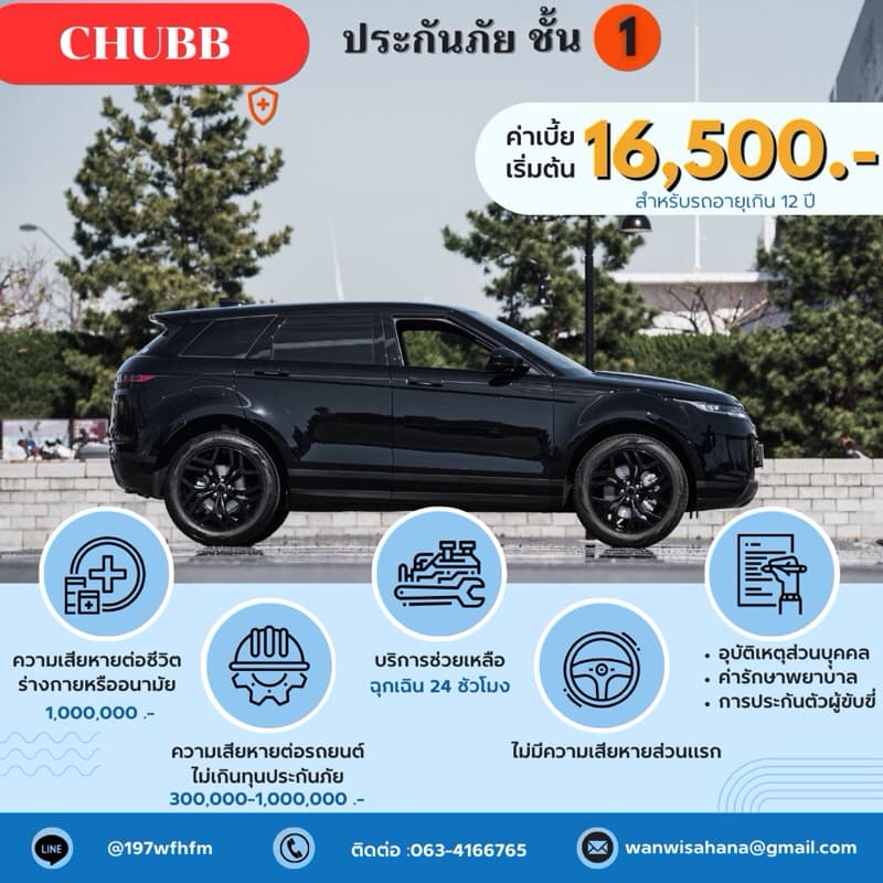 ประกันภัยชั้น 1 บริษัทชับบ์สามัคคีประกันภัย