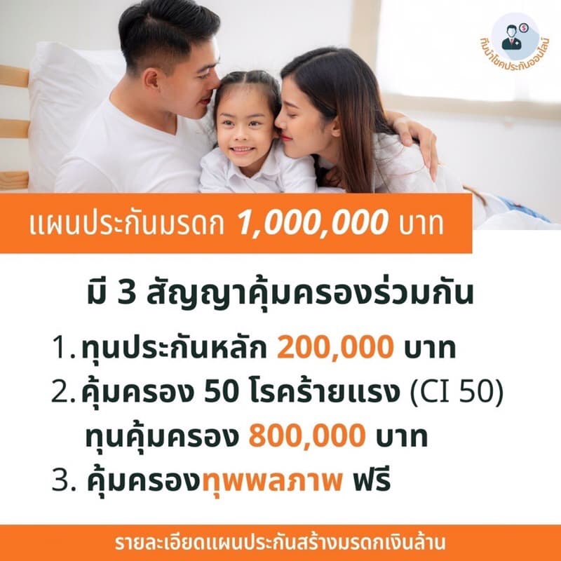 ประกันชีวิต ประกันมรดกประกันโรคร้ายแรง 1 ล้านบาทจากบริษัท FWD#ประกันโรคร้ายแรง#คุ้มครองการเสียชีวิตทุกกรณีเดือนละ606 บาท
